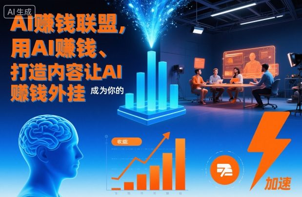 AI賺钱联盟，用AI賺钱、打造内容让AI成为你的賺钱外挂-蓝海云网创