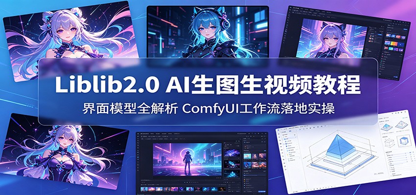 Liblib2.0 AI生图生视频教程：界面模型全解析，ComfyUI工作流落地实操-蓝海云网创