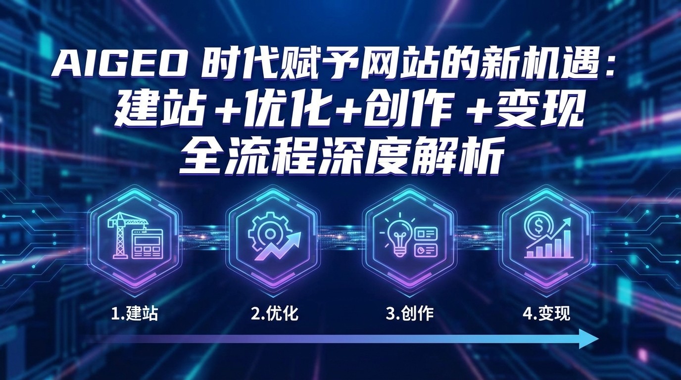 AIGEO+时代赋予网站的新机遇：建站+优化+创作+变现+全流程深度解析-蓝海云网创
