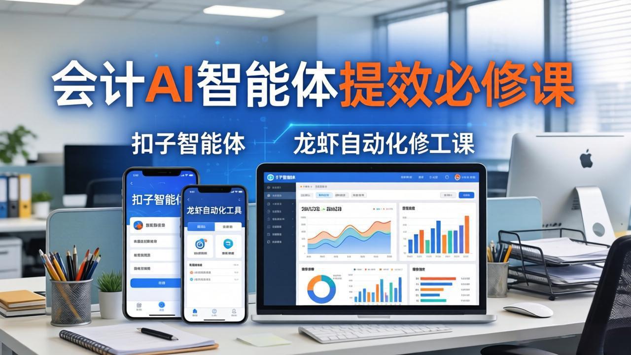 财务会计AI智能体提效必修课：扣子智能体+龙虾自动化+报表分析，一站式提升财务工作效率-蓝海云网创