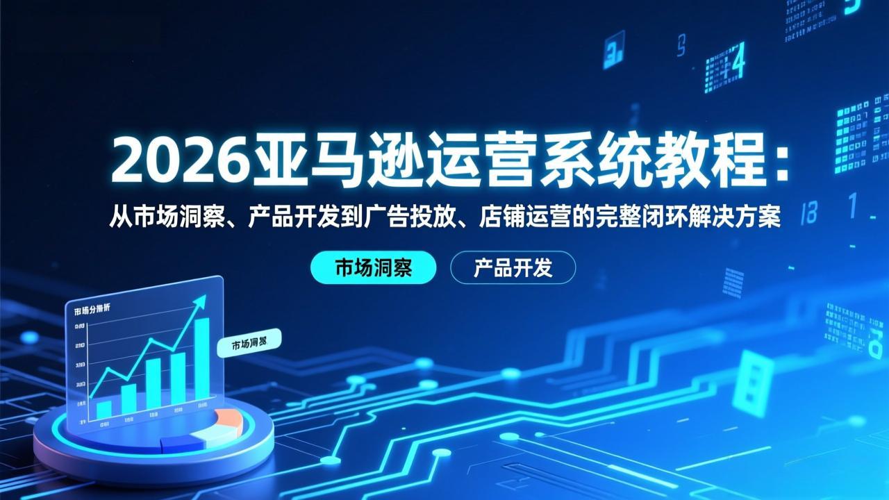 2026亚马逊运营系统教程：从市场洞察、产品开发到广告投放、店铺运营的完整闭环解决方案-蓝海云网创