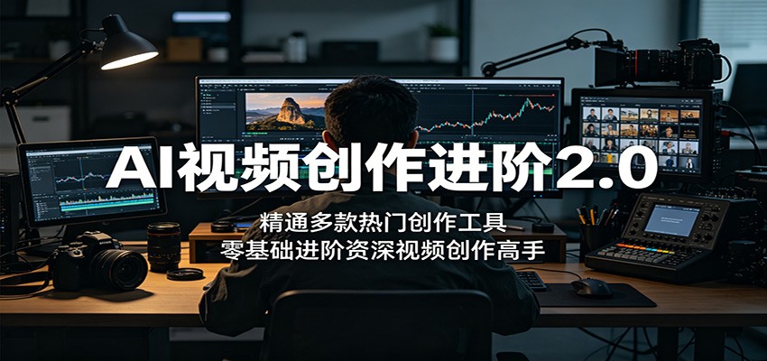 AI视频创作进阶2.0：精通多款热门创作工具，零基础进阶资深视频创作高手-蓝海云网创