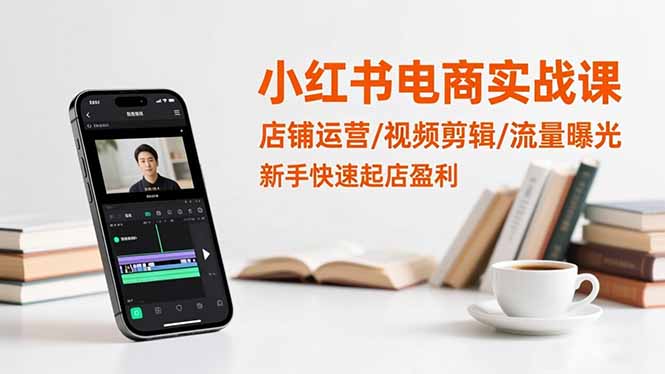 小红书电商实战课:店铺运营/视频剪辑/流量曝光,新手快速起店盈利-蓝海云网创