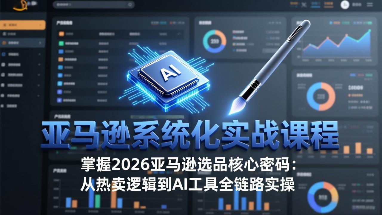 亚马逊系统化实战课-更新3月：2026最新选品方法论，从热卖原因分析到AI作图，提升选品成功率-蓝海云网创