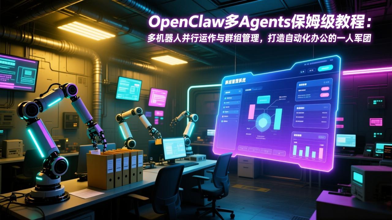OpenClaw多Agents保姆级教程：多机器人并行运作与群组管理，打造自动化办公的一人军团-蓝海云网创