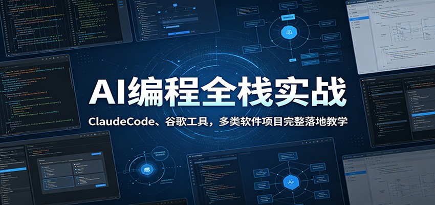 AI编程全栈实战：ClaudeCode、谷歌工具，多类软件项目完整落地教学-蓝海云网创