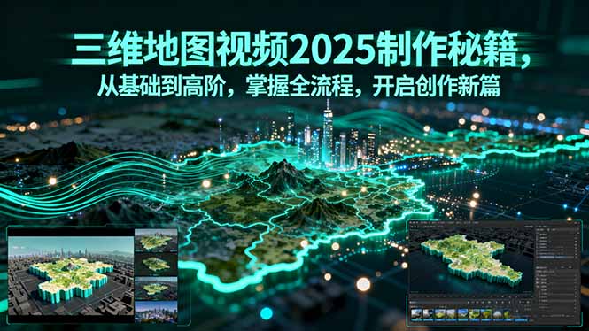 三维地图视频2025制作秘籍，从基础到高阶，掌握全流程，开启创作新篇-蓝海云网创