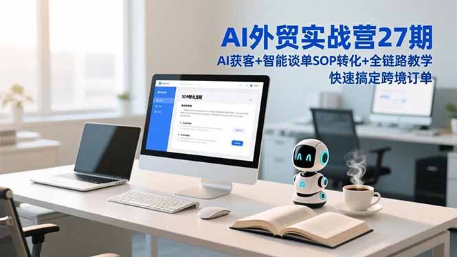 AI外贸实战营27期，AI获客+智能谈单+SOP转化+全链路教学，快速搞定跨境订单-蓝海云网创