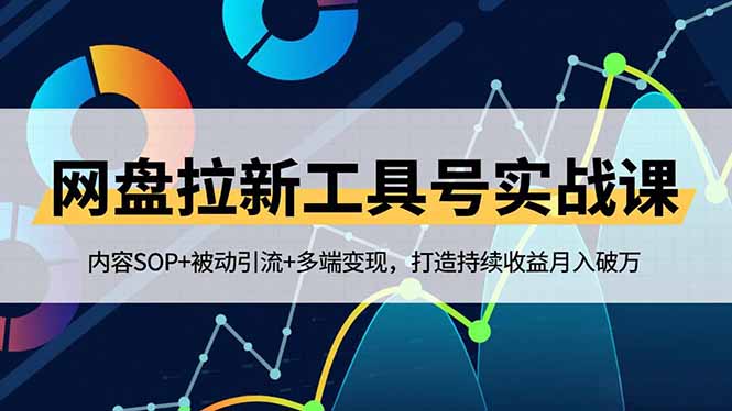 网盘拉新工具号实战课，内容SOP+被动引流+多端变现，打造持续收益月入破万-蓝海云网创