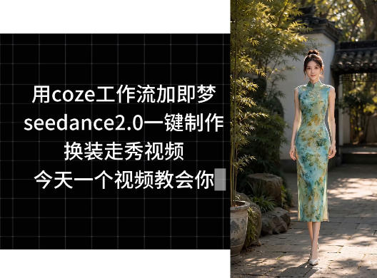 用coze工作流加即梦seedance2.0一键制作换装走秀视频，今天一个视频教会你-蓝海云网创