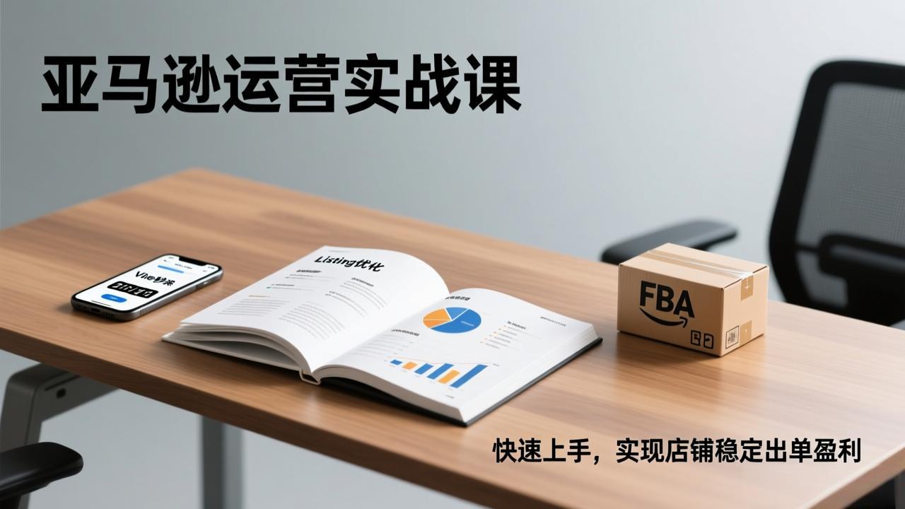 亚马逊运营实战课，Listing优化、Vine秒杀、FBA发货，快速上手，实现店铺稳定出单盈利-蓝海云网创