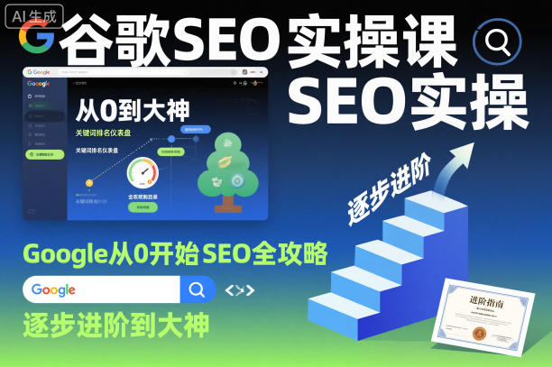 谷歌SEO实操课，Google从0开始SEO全攻略，逐步进阶到大神(更新26年)-蓝海云网创