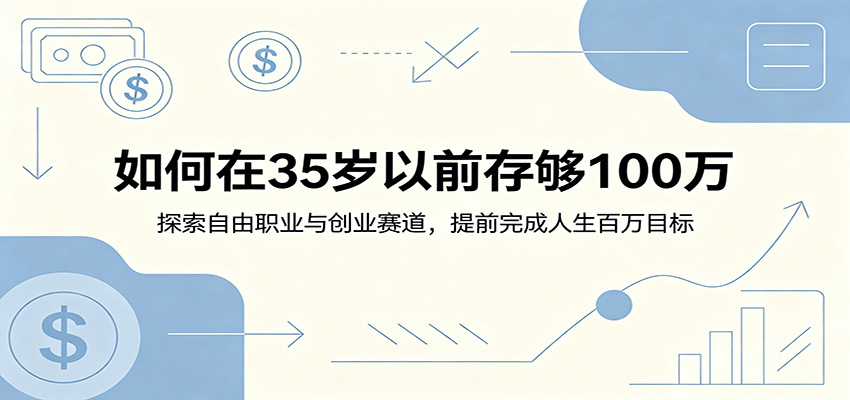 如何在35岁以前存够100万：探索自由职业与创业赛道，提前完成人生百万目标-蓝海云网创