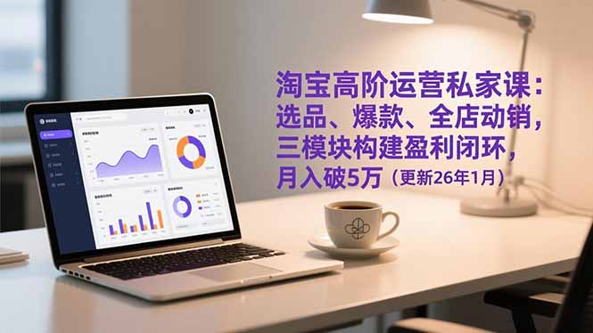 淘宝高阶运营私家课：选品、爆款、全店动销，三模块构建盈利闭环，月入破5万(更新26年1月-蓝海云网创