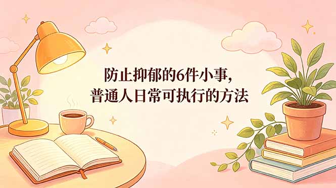 付费文章：防止抑郁的6件小事，普通人日常可执行的方法-蓝海云网创