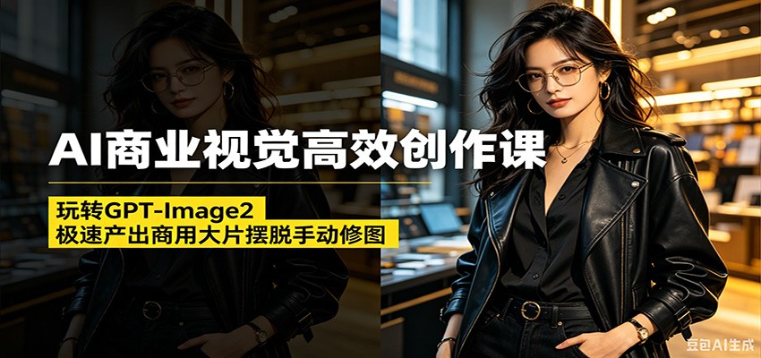 AI商业视觉高效创作课：玩转GPT-Image2，极速产出商用大片摆脱手动修图(更新)-蓝海云网创