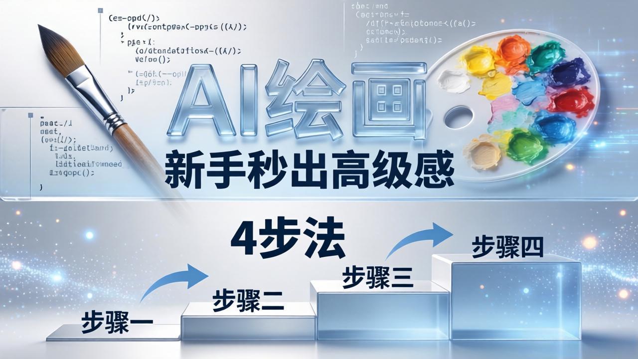AI绘画入门别再硬磕了！即梦4步法：万能提示词公式+BRTR框架，新手秒出高级感-蓝海云网创