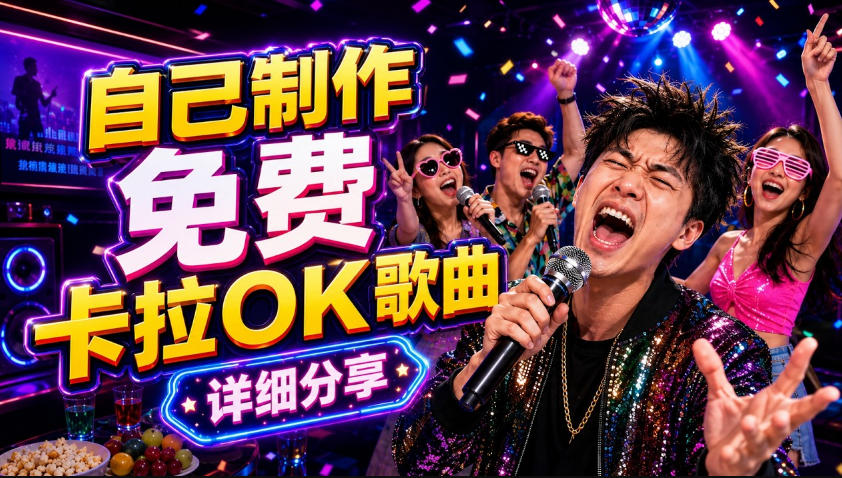 零基础AI制作免费卡拉OK视频教程，从歌曲生成、音轨分离到字幕制作、视频导出，手把手教学-蓝海云网创