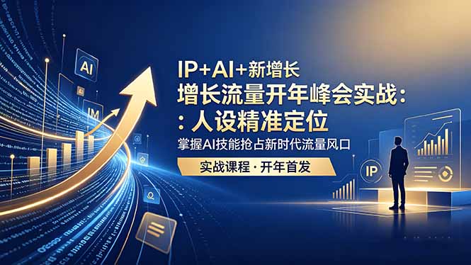 IP+AI+新增长 流量开年 峰会实战：人设精准定位 掌握AI技能抢占新时代流量风口-蓝海云网创