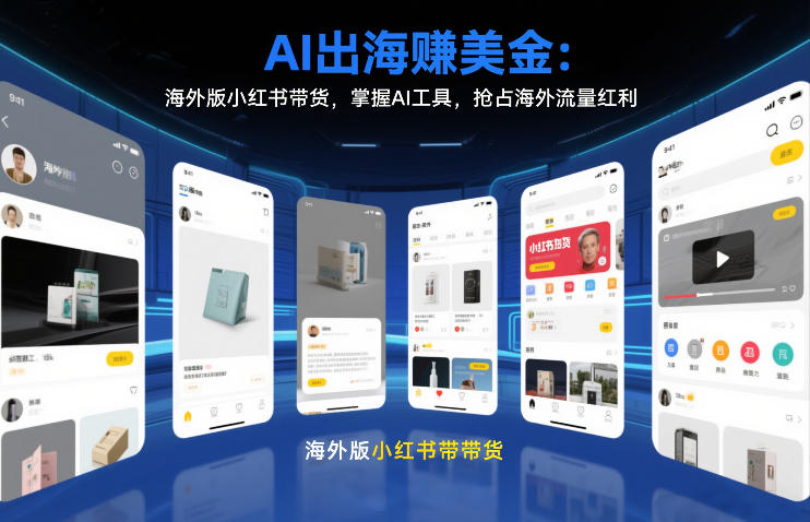 AI出海賺美金：海外版小红书带货，掌握AI工具，抢占海外流量红利(更新2026)-蓝海云网创