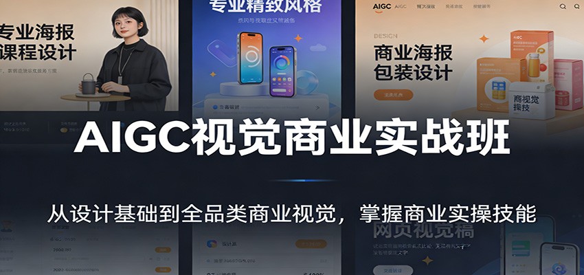 AIGC视觉商业实战班：从设计基础到全品类商业视觉，掌握商业实操技能-蓝海云网创