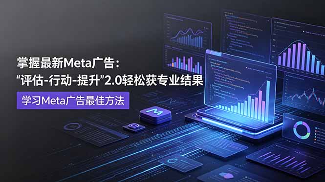 掌握最新的Meta广告，通过“评估-行动-提升”2.0版本轻松获得专业级结果。学习目前学习Meta广告的最佳方法-蓝海云网创