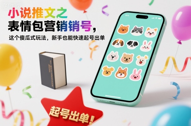小说推文之表情包营销号,这个傻瓜式玩法,新手也能快速起号出单-蓝海云网创