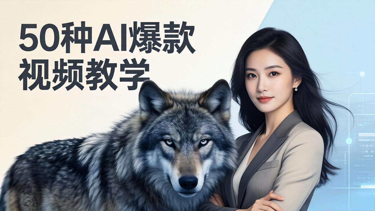 50种AI爆款视频教学：影视级古诗词+治愈萌宠+山海经蛟龙，高阶宝典商业落地-蓝海云网创