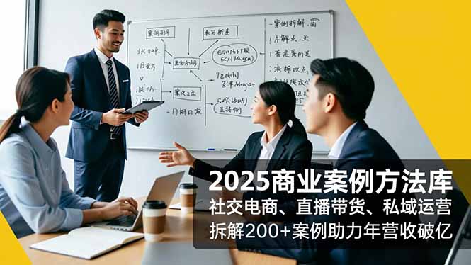 2025商业案例方法库，社交电商、直播带货、私域运营，拆解200+案例助力年营收破亿-蓝海云网创