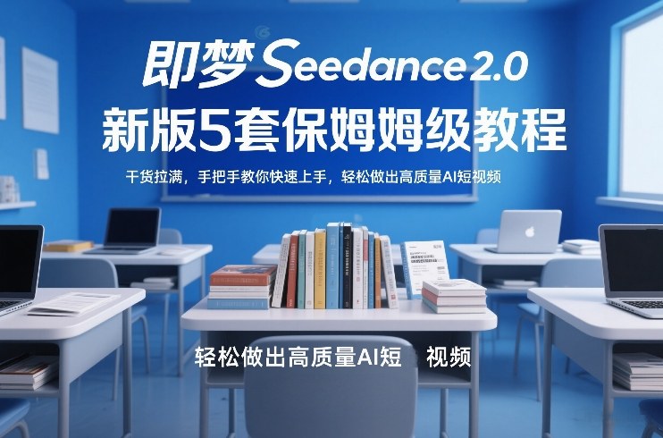 即梦Seedance2.0新版5套保姆级教程,干货拉满,手把手教你快速上手,轻松做出高质量AI短视频-蓝海云网创