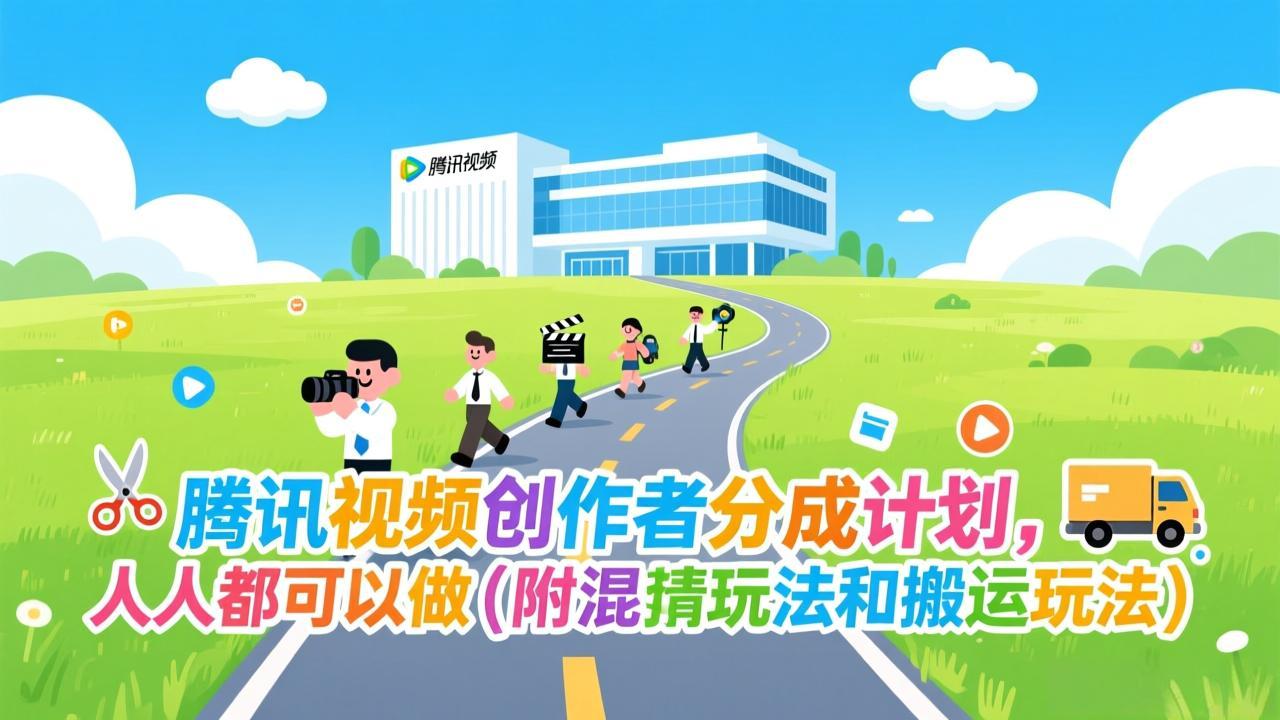 腾讯视频创作者分成计划，人人都可以做(附混剪玩法和搬运玩法-蓝海云网创