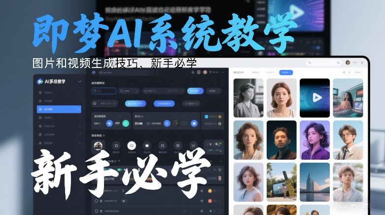 即梦AI系统教学，图片和视频生成技巧，新手必学-蓝海云网创
