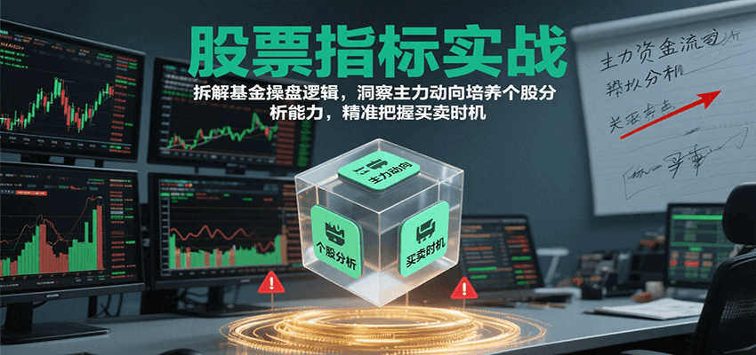 股票指标实战，基金操盘逻辑拆解，洞察主力动向培养个股分析能力把握买卖时机(更新)-蓝海云网创