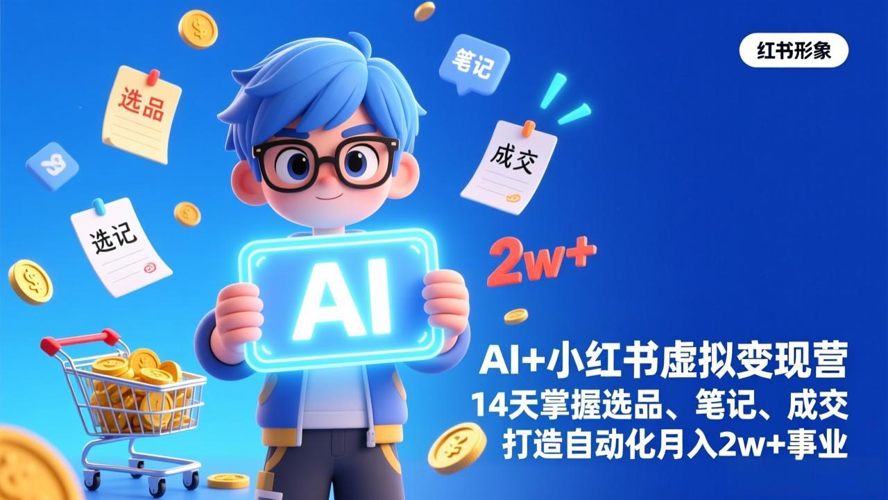 AI+小红书虚拟变现营(完结-蓝海云网创