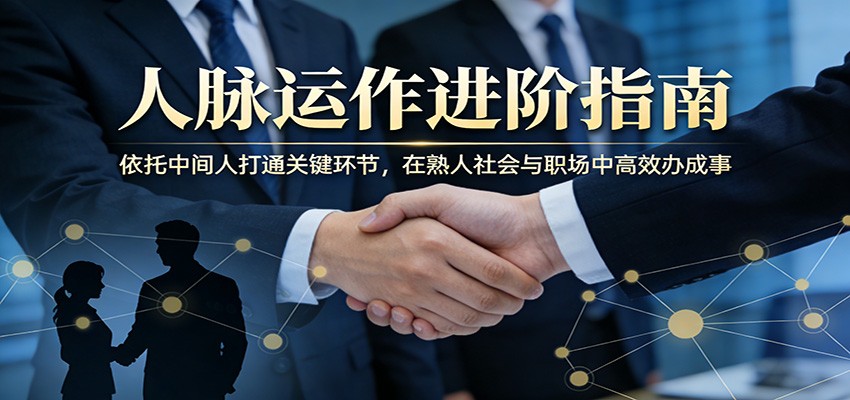付费文章：人脉运作进阶指南，依托中间人打通关键环节，在熟人社会与职场中高效办成事-蓝海云网创