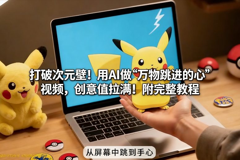 打破次元壁！用AI做【万物跳进手心】视频，创意值拉满！附完整教程-蓝海云网创