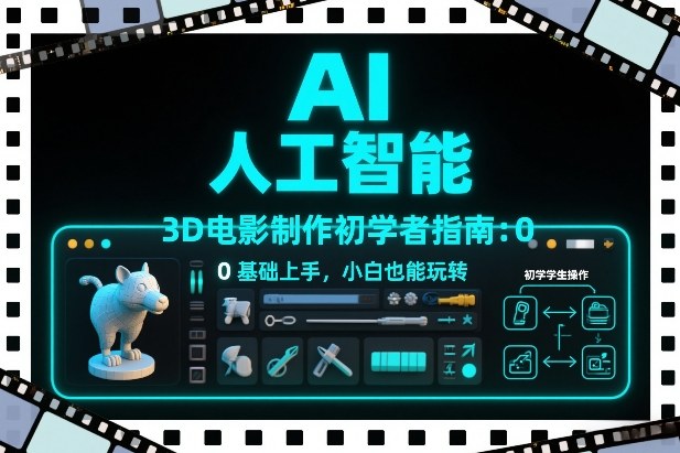 AI人工智能3D电影制作初学者指南：0基础上手，小白也能玩转-蓝海云网创