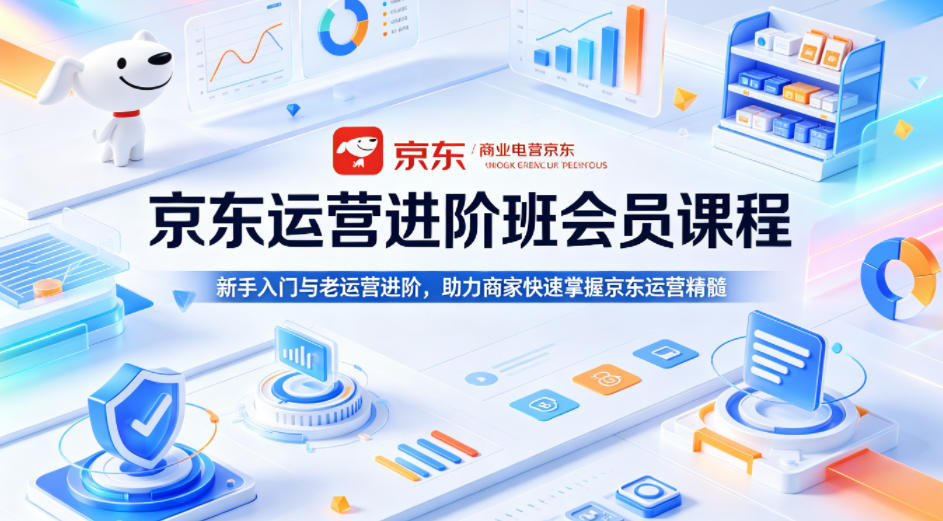京东运营进阶班会员课程，新手入门与老运营进阶，助力商家快速掌握京东运营精髓-蓝海云网创