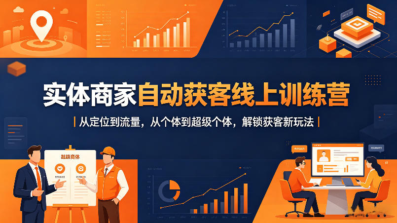实体商家自动获客线上训练营｜从定位到流量，从个体到超级个体，解锁获客新玩法-蓝海云网创