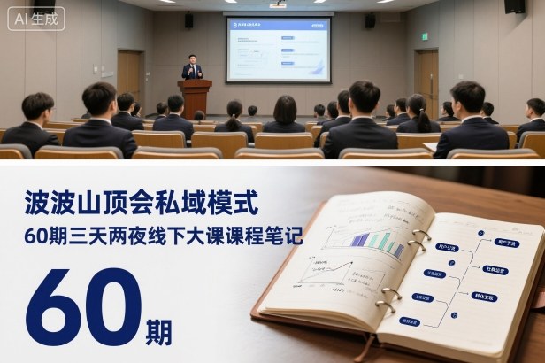 波波山顶会私域模式60期三天两夜线下大课课程笔记(文档)-蓝海云网创
