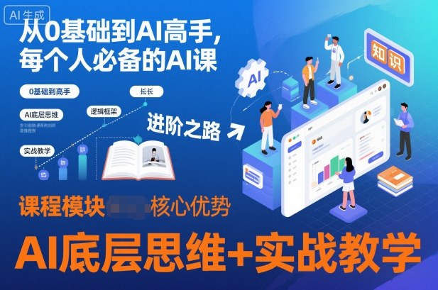 从0基础到AI高手，每个人必备的AI课，AI底层思维+实战教学-蓝海云网创