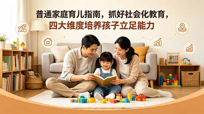 付费文章：普通家庭育儿指南，抓好社会化教育，四大维度培养孩子立足能力-蓝海云网创
