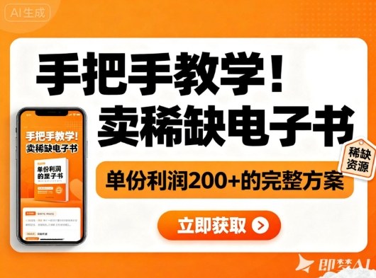 手把手教学！在小红书卖稀缺电子书，单份利润2张+的完整方案-蓝海云网创