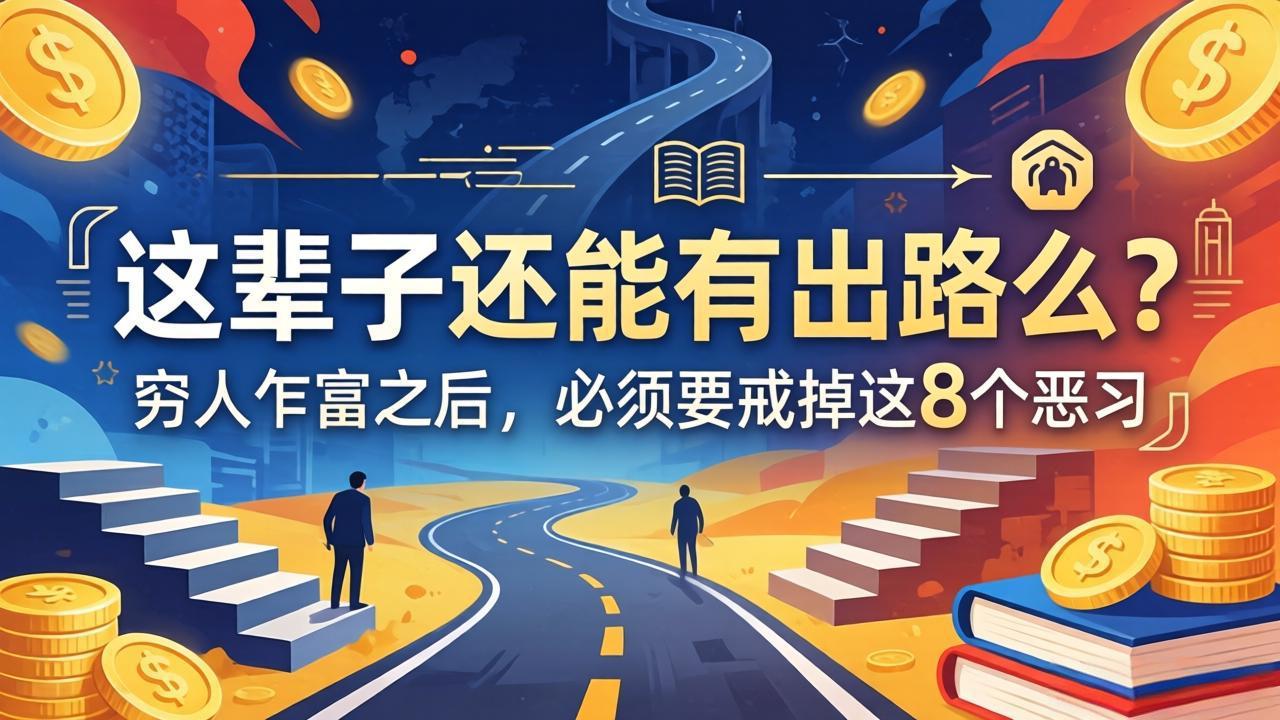 关于人生两篇付费文章【这辈子还能有出路么？】【穷人乍富之后，必须要戒掉这8个恶习】-蓝海云网创