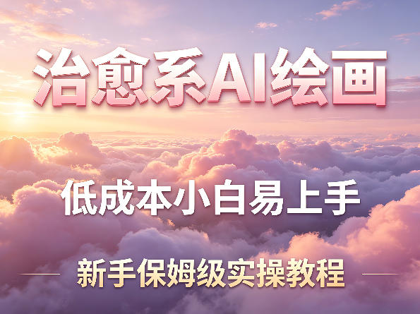 治愈系AI绘画提示词项目，低成本小白易上手，每天10分钟，新手保姆级实操教程-蓝海云网创