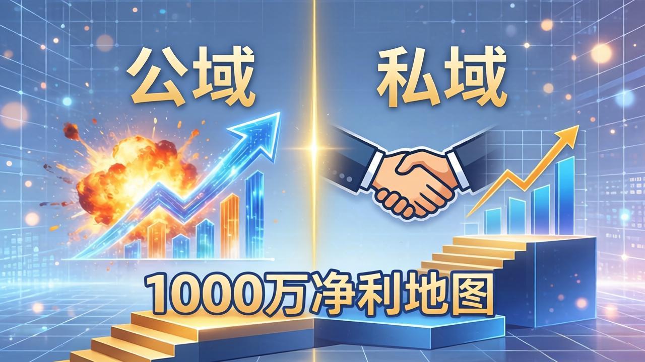 公域玩命出爆款，私域悄悄做成交：这套AI内训课，2026给你打通1000万净利的地图-蓝海云网创