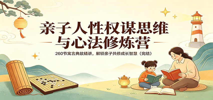 亲子人性权谋思维与心法修炼营：260节寓言典故精讲，解锁亲子共修成长智慧(完结)-蓝海云网创