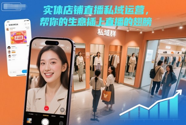 实体店铺直播私域运营，帮你的生意插上直播的翅膀-蓝海云网创