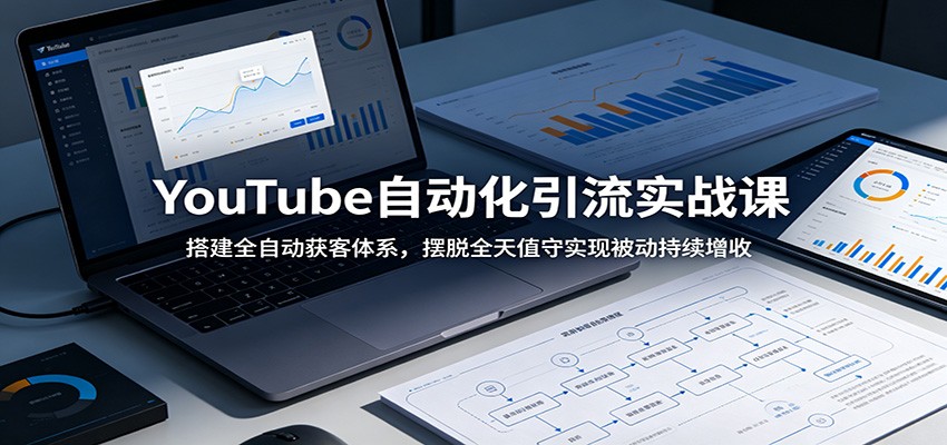 YouTube自动化引流实战课：搭建全自动获客体系，摆脱全天值守实现被动持续增收-蓝海云网创