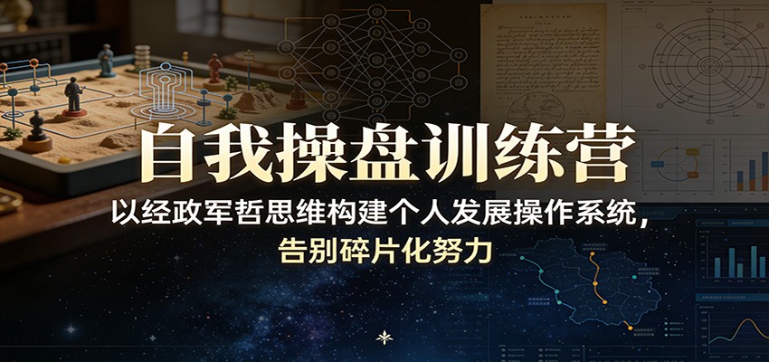自我操盘训练营：以经政军哲思维构建个人发展操作系统，告别碎片化努力-蓝海云网创